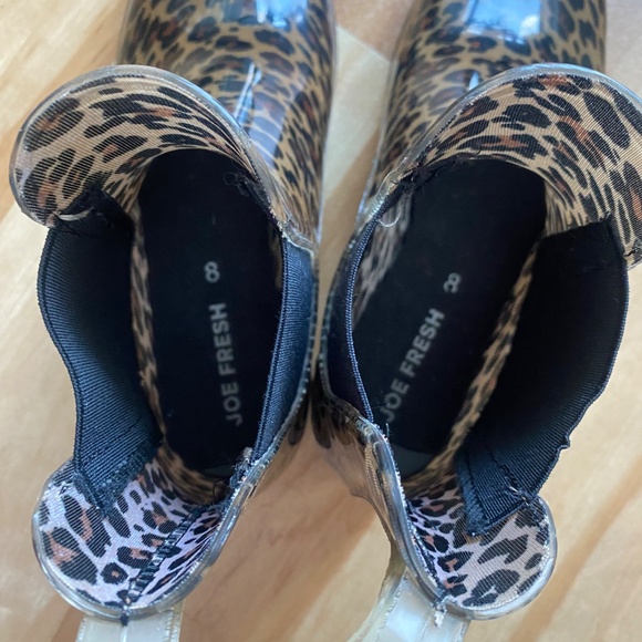 Leopard Print rain booties size 8 - Picture 4 of 4